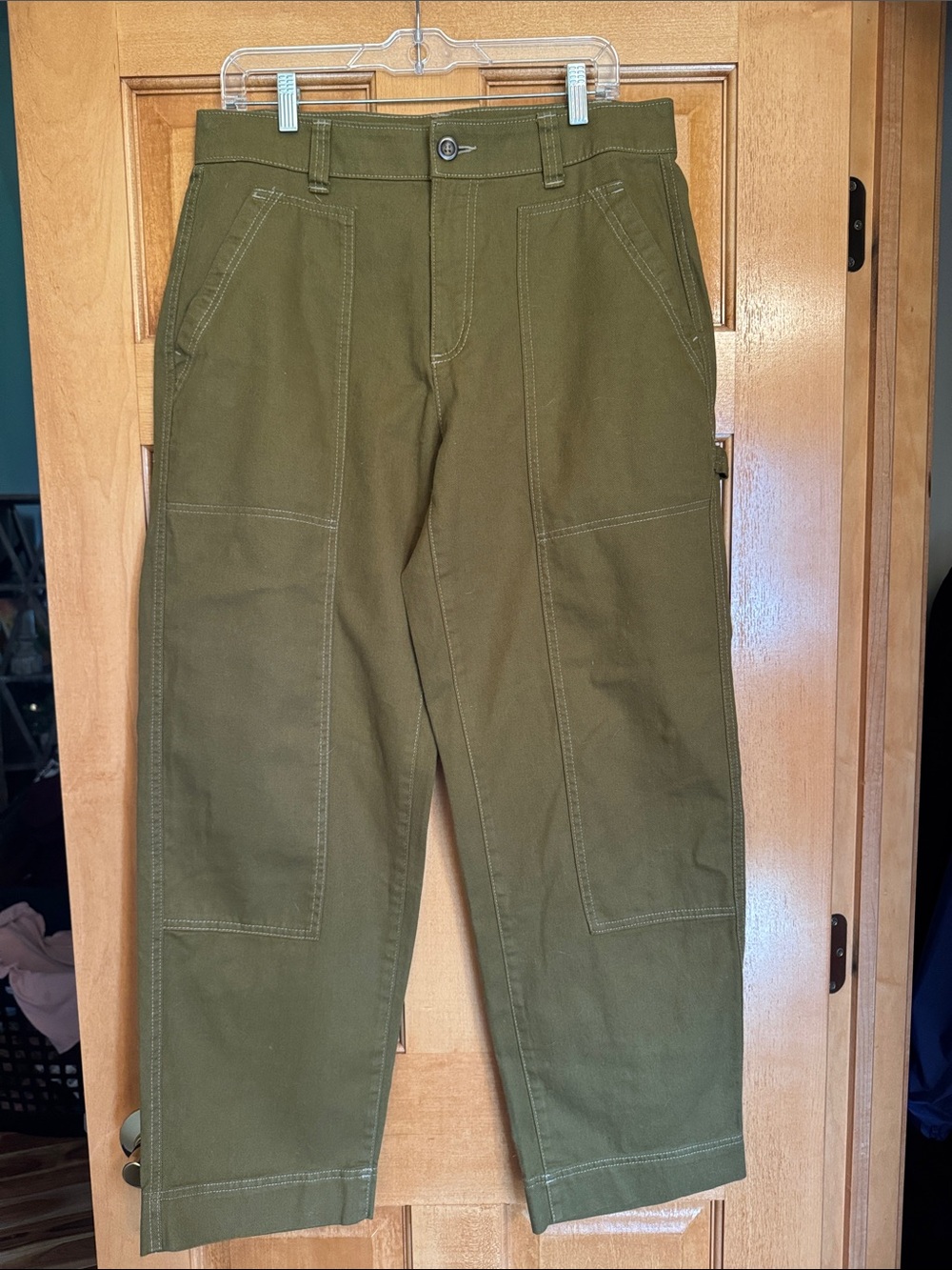 NWOT Old Navy Olive Green Wide-Leg Women's Jeans - 12